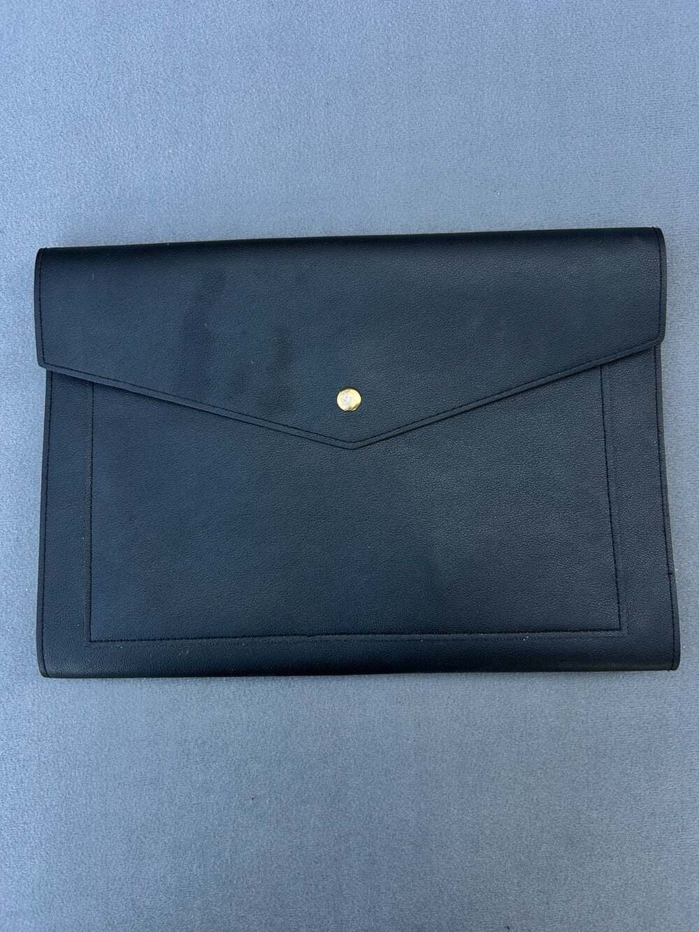 Glass Ladder & Co. Megan Portfolio Clutch Black Vegan Leather Z40